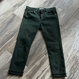 LOFT Dark Green Ankle Jeans